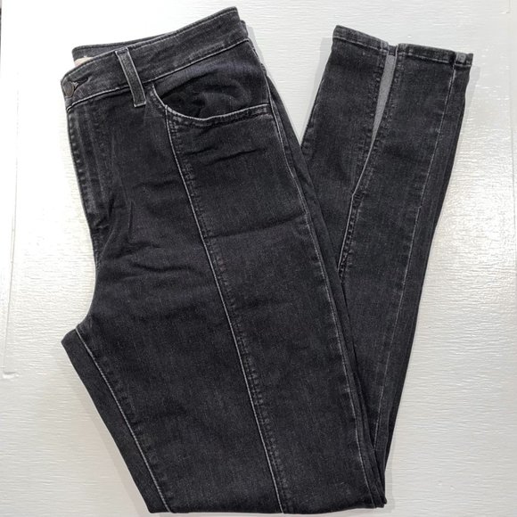 Levi's Slit Front 721 High Rise Skinny Jeans Dark Grey Size 31 - Picture 11 of 16